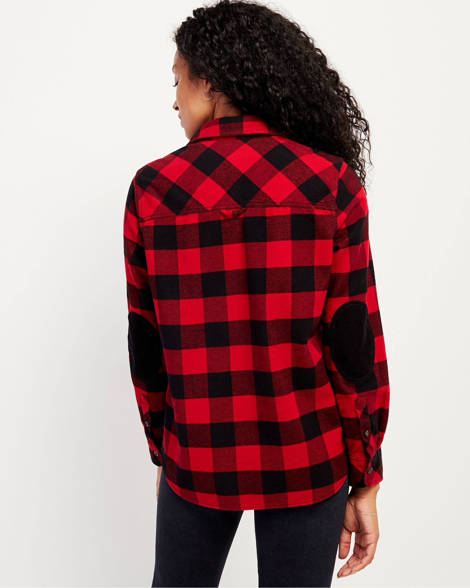 Red and outlet black plaid shirts